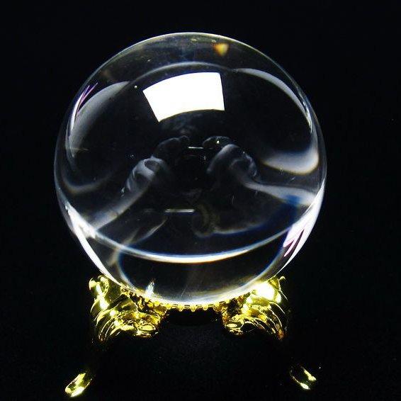 水晶 丸玉 ブラジル産 30mm 一点物 [送料無料] 141-6478 : 天然石