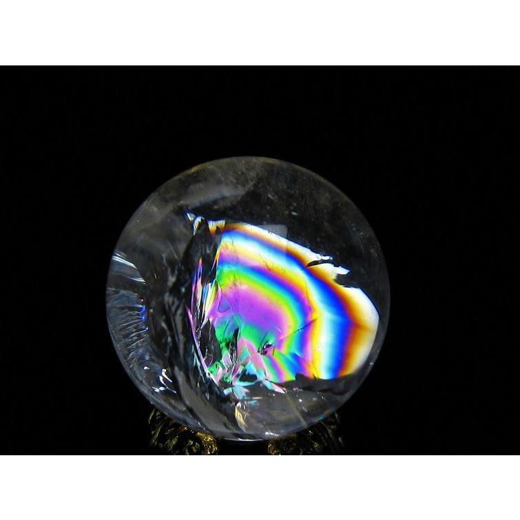 アイリスクォーツ 水晶 丸玉 虹入り 24mm 水晶玉 スフィア 球 置物