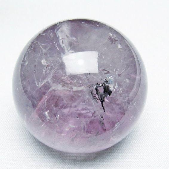 天然石アメジストのスフィア　丸玉　置物D.451 天然石アメジストのスフィア 丸玉 置物D.451