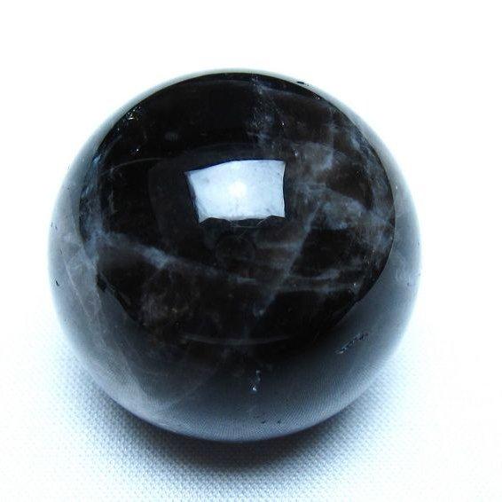 特大サイズ）美しい黒水晶のオブジェ 球体 置物 パワーストーン 天然石