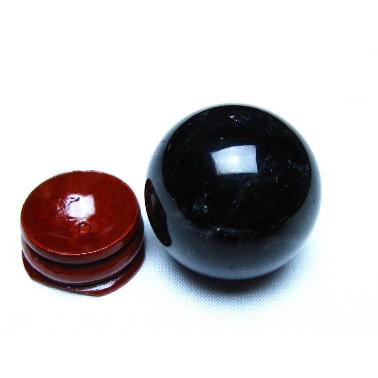 モリオン 丸玉 黒水晶 34mm スフィア 置物 原石 141-7496 : 天然石