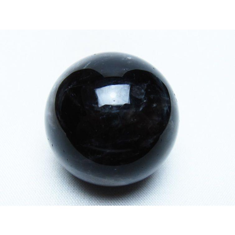 モリオン 丸玉 34mm 黒水晶 スフィア 置物 一点物 141-7976 : 天然石