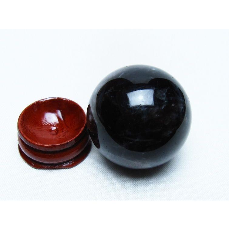 モリオン 丸玉 34mm 黒水晶 スフィア 置物 一点物 141-7976 : 天然石