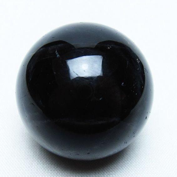 モリオン 丸玉 34mm 黒水晶 スフィア 置物 一点物 141-7984 : 天然石