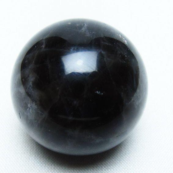 モリオン 丸玉 33mm 黒水晶 スフィア 置物 一点物 141-8016 : 天然石