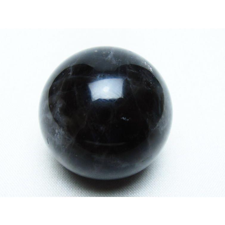 モリオン 丸玉 33mm 黒水晶 スフィア 置物 一点物 141-8016 : 天然石
