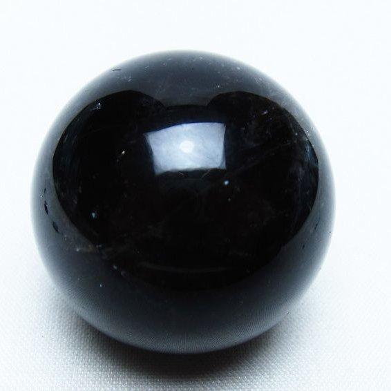 モリオン 丸玉 36mm 黒水晶 スフィア 置物 一点物 141-8062 : 天然石