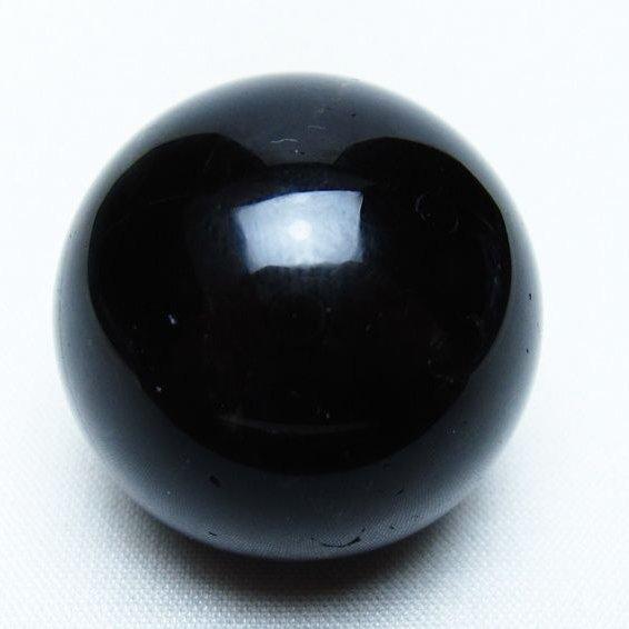 黒水晶 丸玉 34mm モリオン スフィア 置物 一点物 141-8237 : 天然石