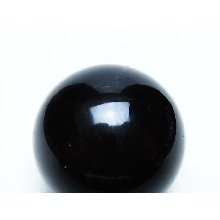 黒水晶 丸玉 34mm モリオン スフィア 置物 一点物 141-8237 : 天然石
