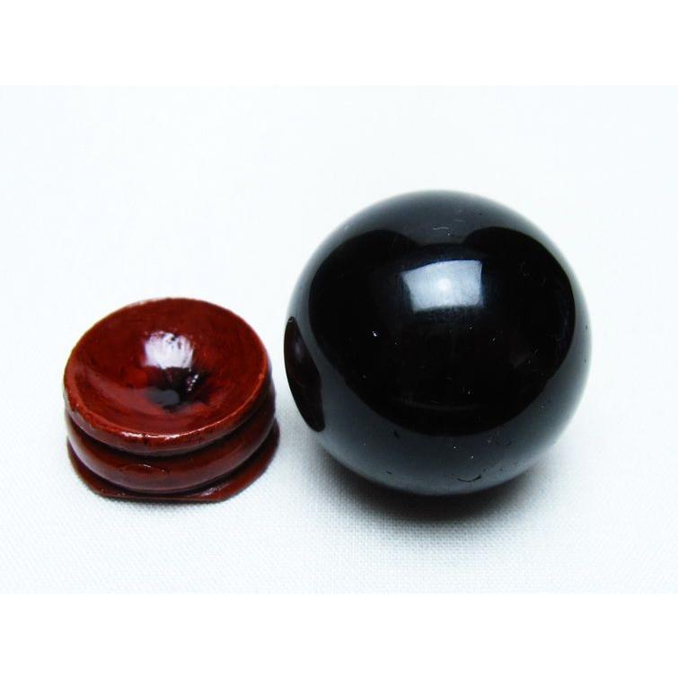 黒水晶 丸玉 34mm モリオン スフィア 置物 一点物 141-8237 : 天然石
