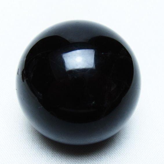 黒水晶 丸玉 36mm モリオン スフィア 置物 一点物 141-8262 : 天然石