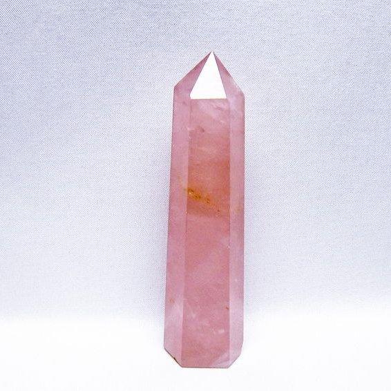 ローズクォーツ 六角柱 ポイント 置物 一点物 142-10390 : 天然石