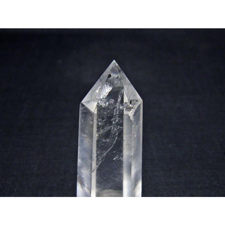 水晶 六角柱 虹入り ポイント 置物 一点物 142-11089 : 天然石