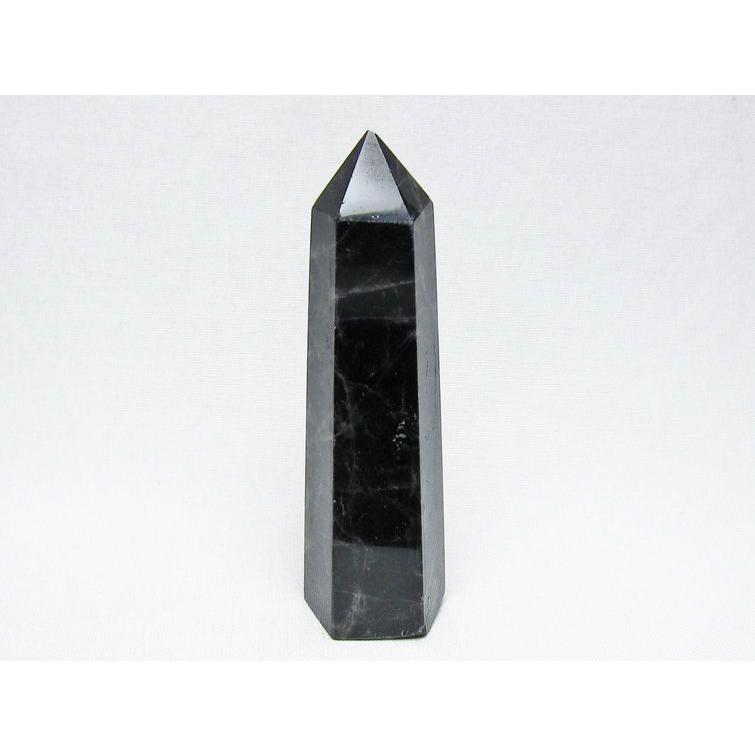モリオン 六角柱 モリオン 六角柱 黒水晶 ポイント 置物 一点物 142-11216 : 天然石