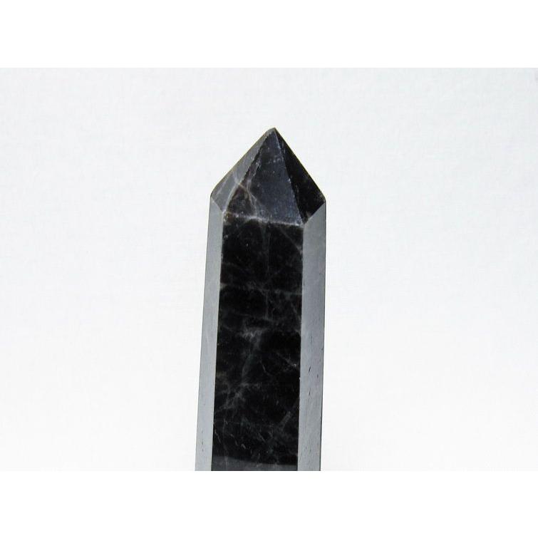 モリオン 六角柱 黒水晶 ポイント 置物 一点物 142-11216 : 天然石