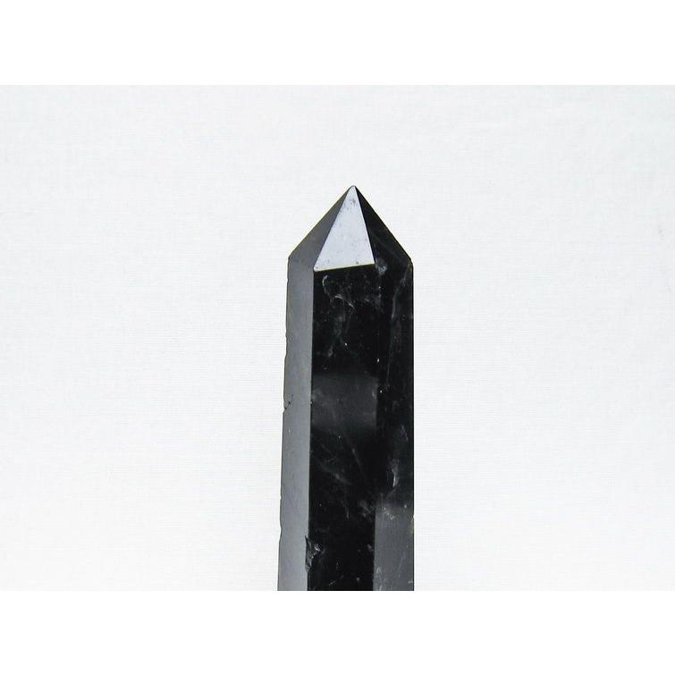 黒水晶 六角柱 ［モリオン］ モリオン 六角柱 黒水晶 ポイント 置物 一点物 142-11222 : 天然石
