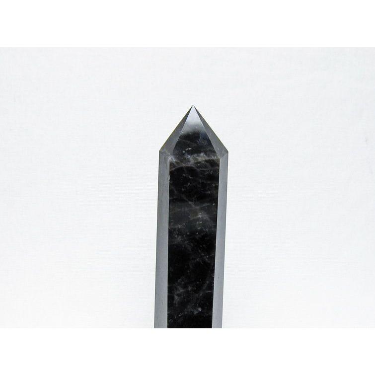 モリオン 六角柱 黒水晶 ポイント 置物 一点物 142-11223 : 天然石