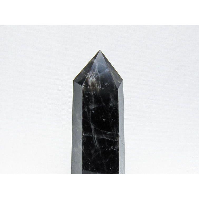 モリオン 六角柱 モリオン 六角柱 黒水晶 ポイント 置物 一点物 142-11236 : 天然石