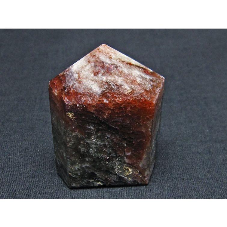 [天然石]千層ファントムクォーツ水晶柱　木製台座付き ガーデンファントム 千層ファントム 六角柱 ガーデンクォーツ 一点物