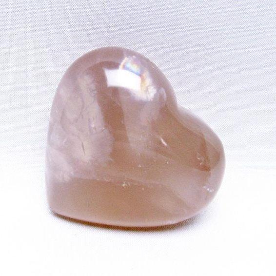 ローズクォーツ ハート 置物 一点物 145-1276 : 天然石