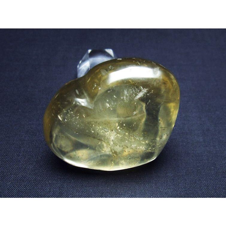 シトリンクォーツ ハート 置物 シトリン 黄水晶 一点物 145-1425