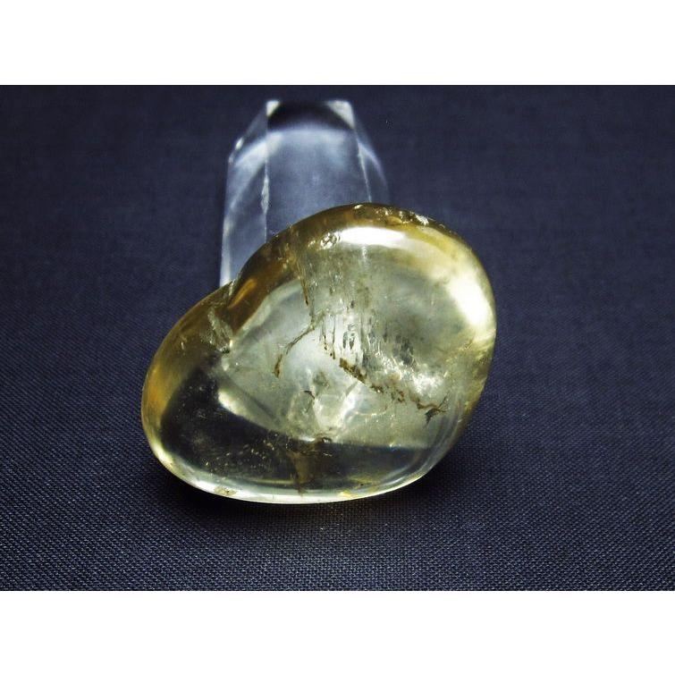 シトリンクォーツ ハート 置物 シトリン 黄水晶 一点物 145-1426