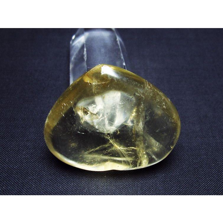 シトリンクォーツ ハート 置物 シトリン 黄水晶 一点物 145-1426