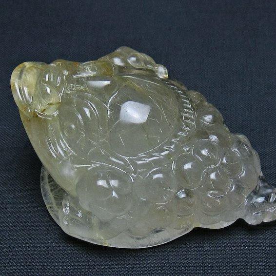 タイチンルチル置物 ルチルクォーツ 置物 金蟾 ゴールドタイチンルチル t801-625 : 誠安