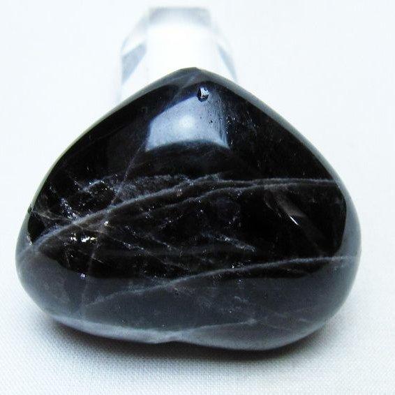 モリオン 置物 ハート 黒水晶 一点物 145-2035 : 天然石