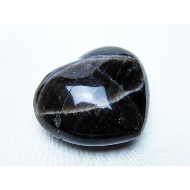 モリオン 置物 ハート 黒水晶 一点物 145-2035 : 天然石