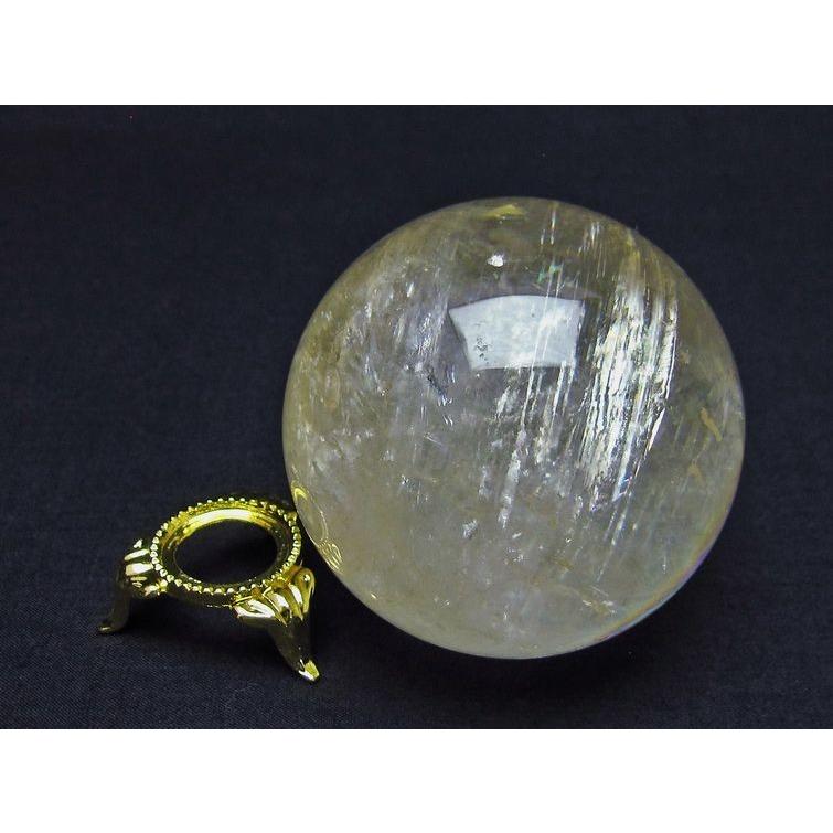 カルサイト 丸玉 スフィア 虹入り 63mm 一点物 151-1310