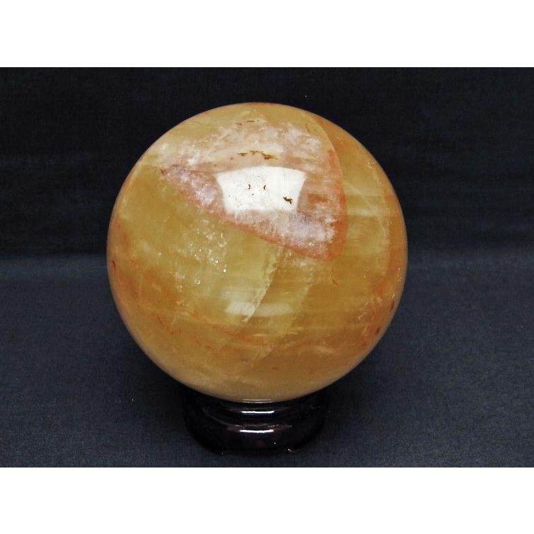 1.4Kg カルサイト 丸玉 スフィア 98mm 一点物 151-4455 : 天然石