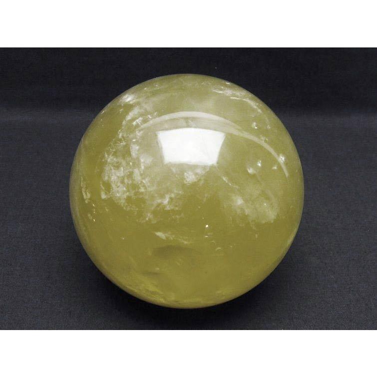 1.2Kg ミルキークォーツ 丸玉 94mm スフィア イエロー 一点物 送料無料 151-4595_1