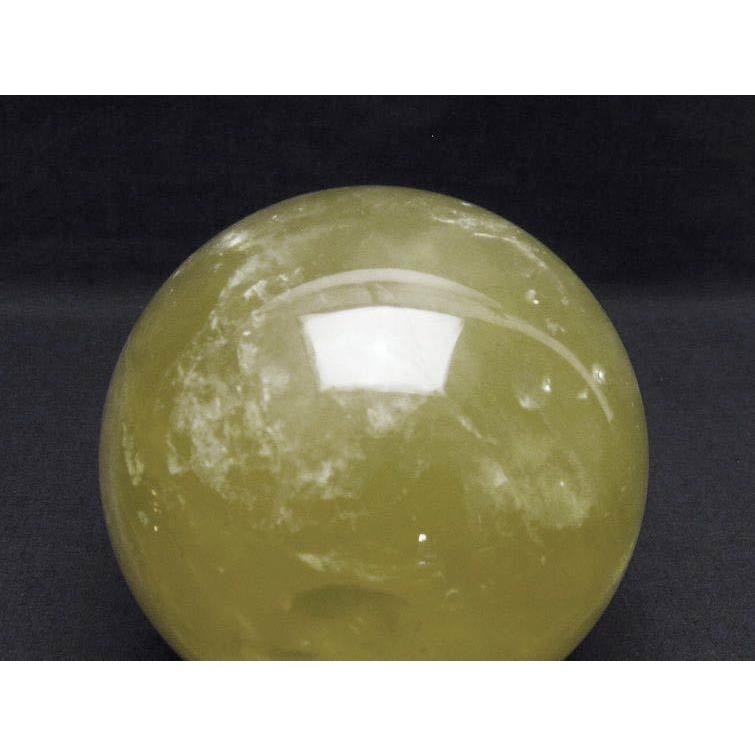 1.2Kg ミルキークォーツ 丸玉 94mm スフィア イエロー 一点物 送料無料 151-4595_2