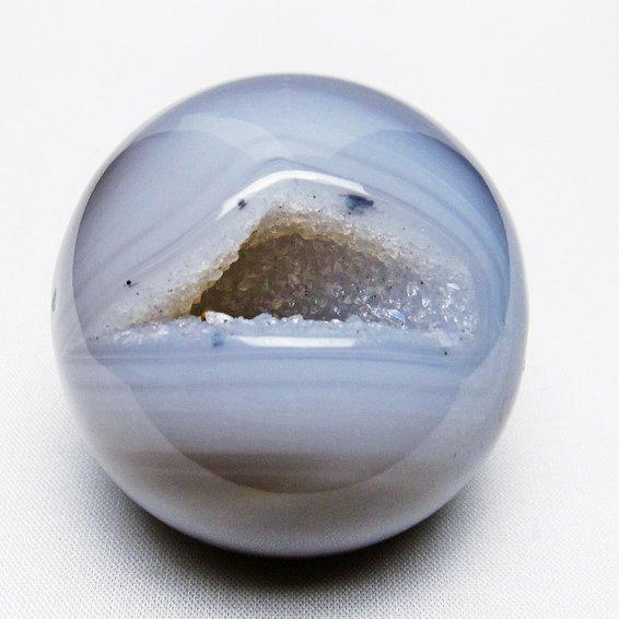 天然石瑪瑙の笑い口 置物 スフィアNO.090711 アゲート 笑口丸玉