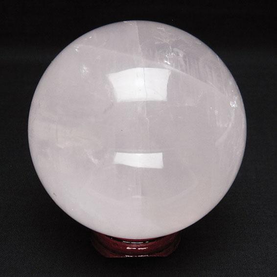 ミルキークォーツ 丸玉 72mm ピンク 一点物 151-5960 : 天然石
