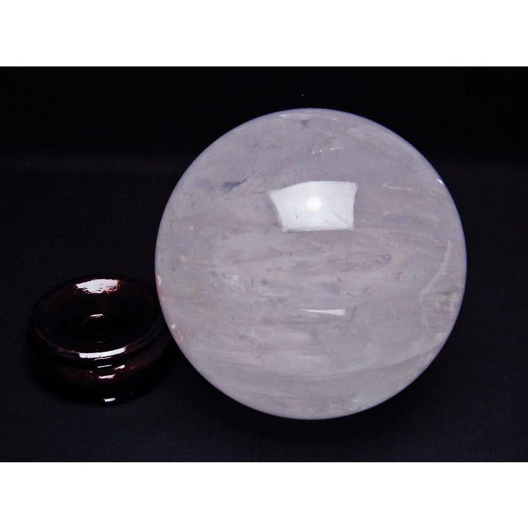 1.5Kg ミルキークォーツ 丸玉 104mm ピンク 一点物 送料無料 151-6035