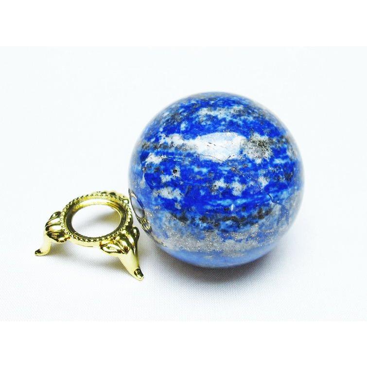 ラピスラズリ 丸玉 52mm スフィア 置物 原石 一点物 151-6288 : 天然石