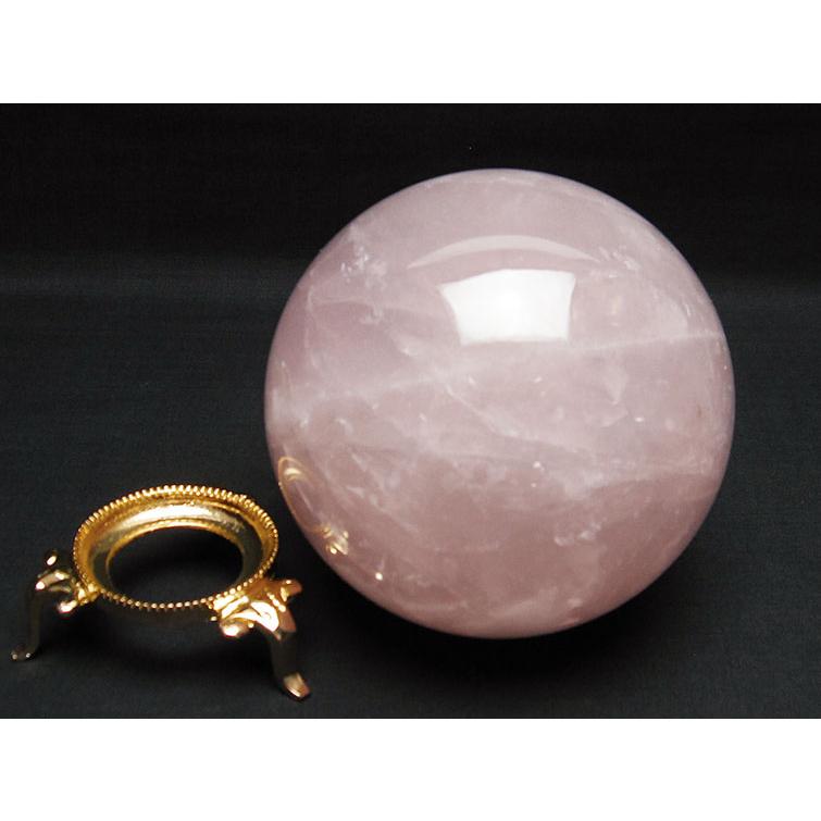 1.3Kg ローズクォーツ 丸玉 97mm スフィア 置物 原石 一点物 [送料無料