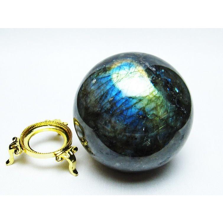ラブラドライト 丸玉 69mm スフィア 一点物 151-6765 : 天然石