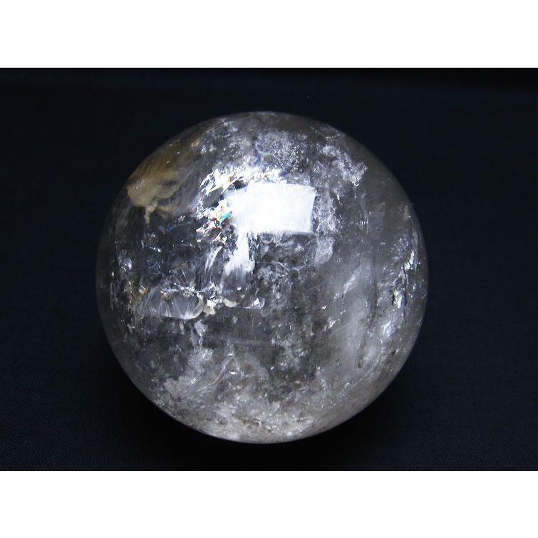 水晶玉　　虹入り 虹入り 水晶 丸玉 約42mm 穴なし 天然石 パワーストーン