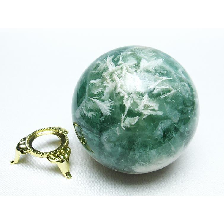 フェザーインフローライト62mm☆スフィア☆丸玉(台座付き)【328