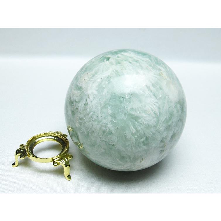 エンジェルフェザー フローライト 丸玉 84mm 一点物 [送料無料] 151-7315の画像