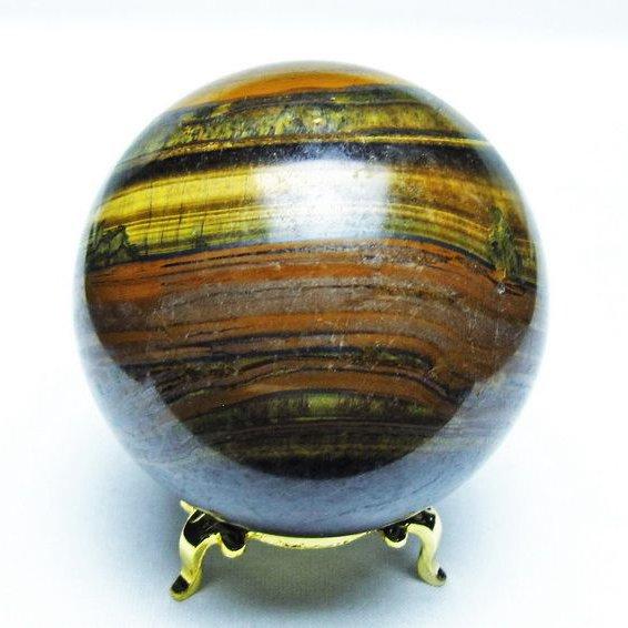 アイアンタイガーアイ 丸玉 70mm 一点物 [送料無料] 151-7386 : 天然石