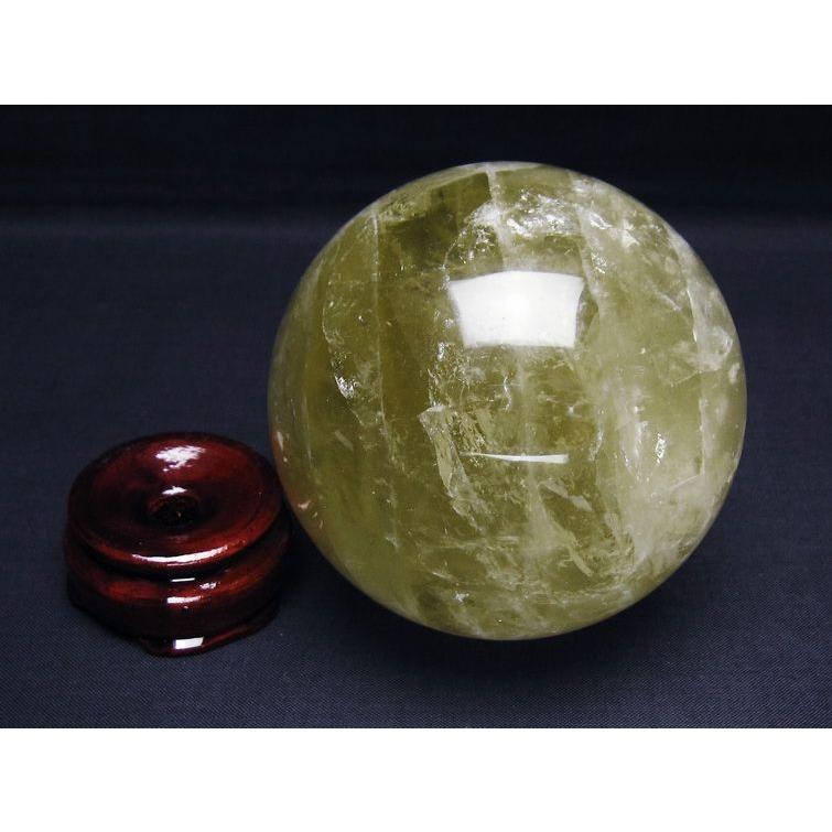 シトリンクォーツ 丸玉 88mm スフィア 置物 一点物 [送料無料] 151