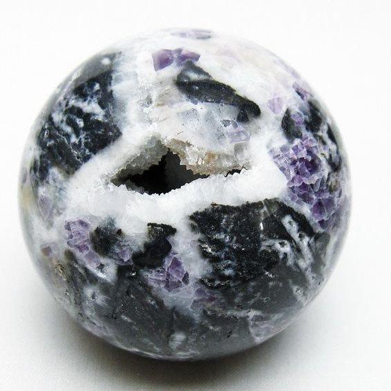 スファレライト 丸玉 66mm スフィア 置物 フローライト共生 一点物 151