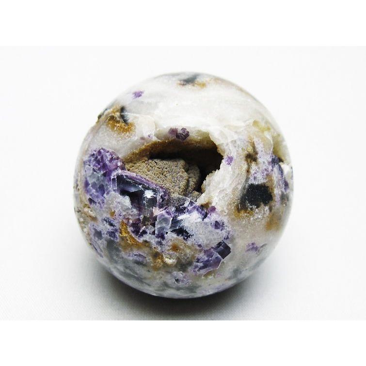 スファレライト 丸玉 56mm スフィア 置物 フローライト共生 一点
