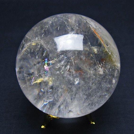 爆虹水晶丸玉スフィア 60㎜オーバー大玉‼︎クリア感あり おまけ台座付