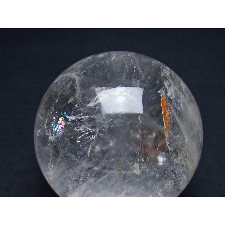 水晶 丸玉 虹入り 62mm クリスタル スフィア お守り 浄化 水晶玉 球体