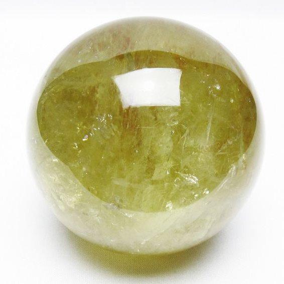 シトリン 丸玉 虹入り 83mm シトリンクォーツ スフィア 一点物 [送料